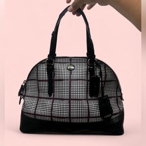 Coach Peyton Cora Glen plaid Domed handbag